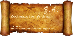 Zechmeister Andrea névjegykártya